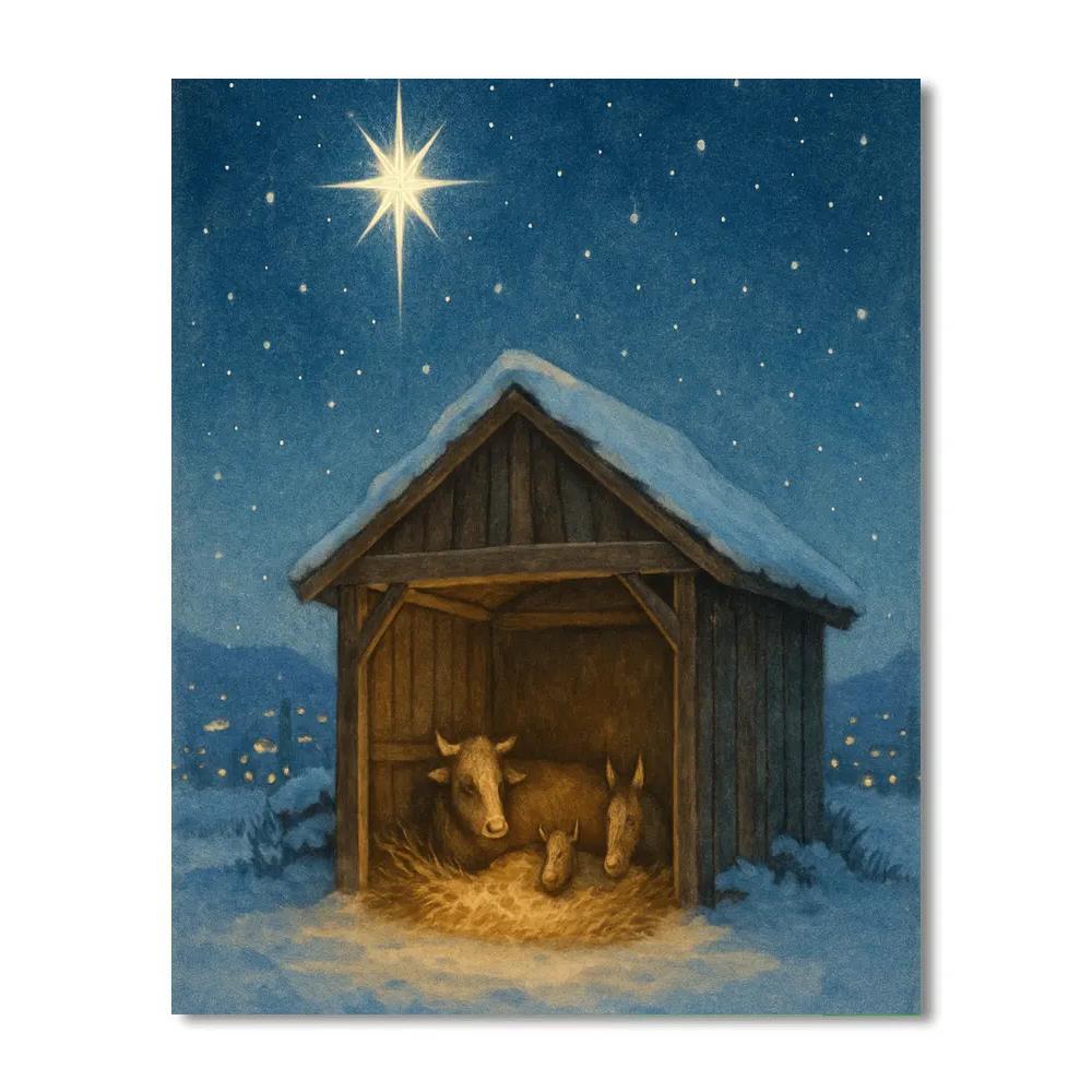 Starry Stable On The Edge Of Town Paint by numbers kits