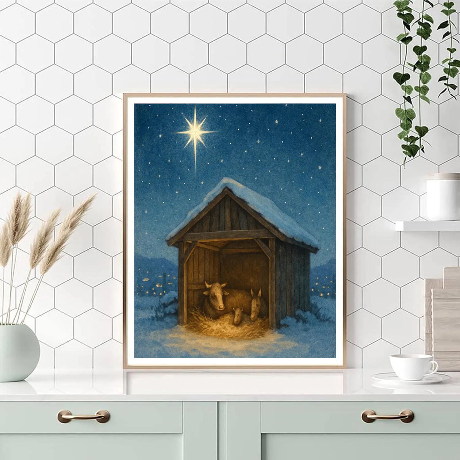 Starry Stable On The Edge Of Town Paint by numbers kits
