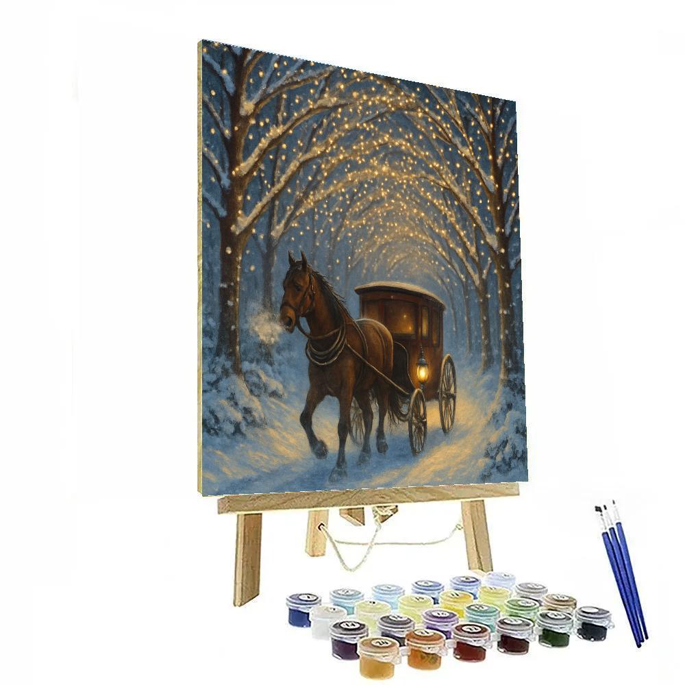 Carriage Ride Through Star Tunnel Woods paint by numbers