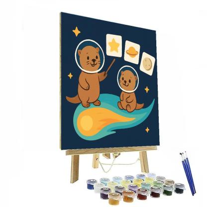 Comet Classroom With Astro Otters Paint by numbers kits