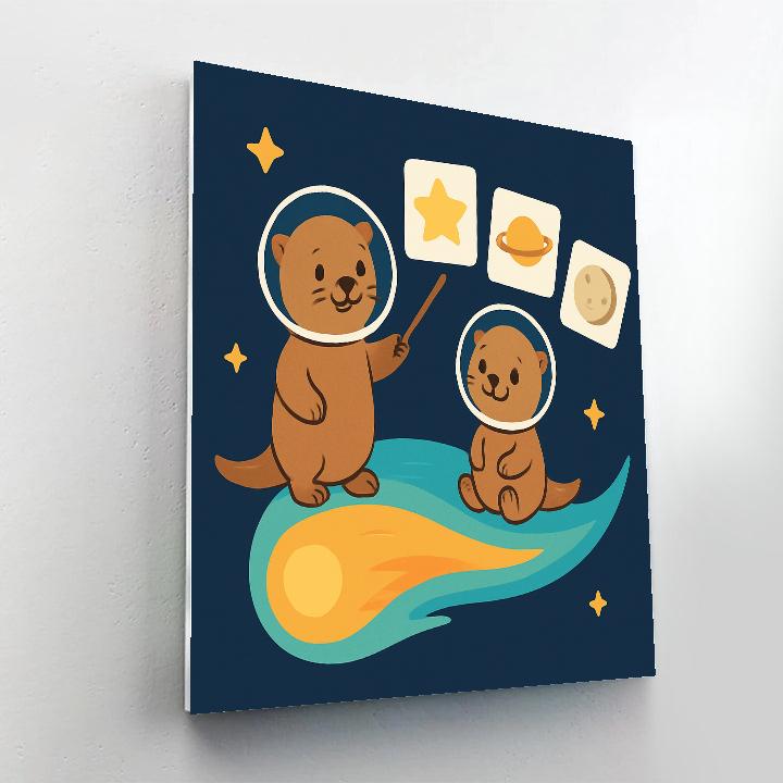 Comet Classroom With Astro Otters Paint by numbers kits