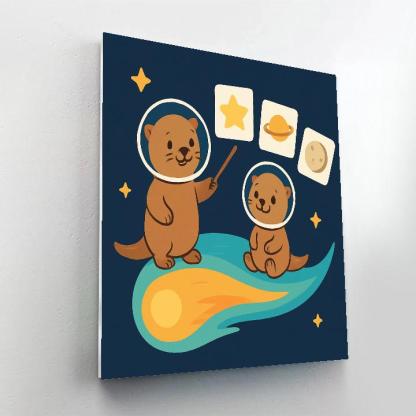 Comet Classroom With Astro Otters Paint by numbers kits