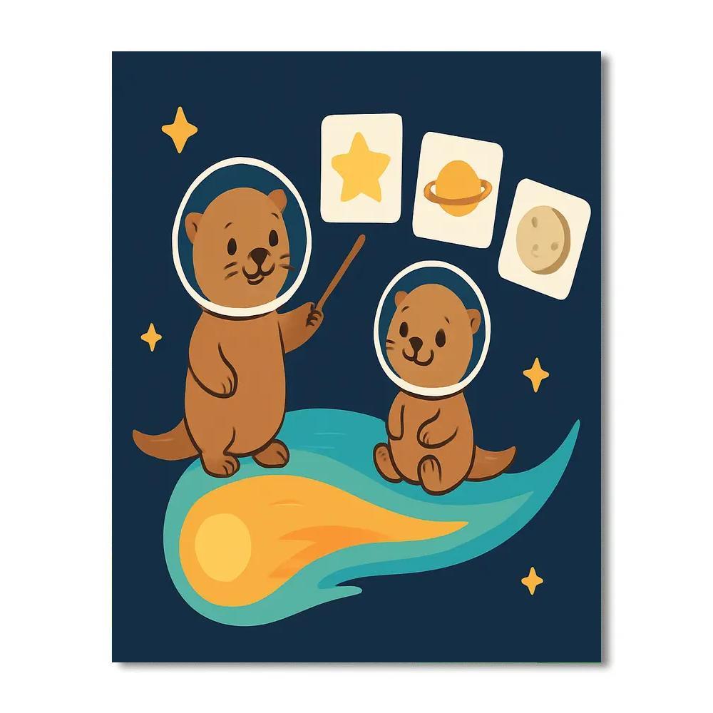 Comet Classroom With Astro Otters Paint by numbers kits