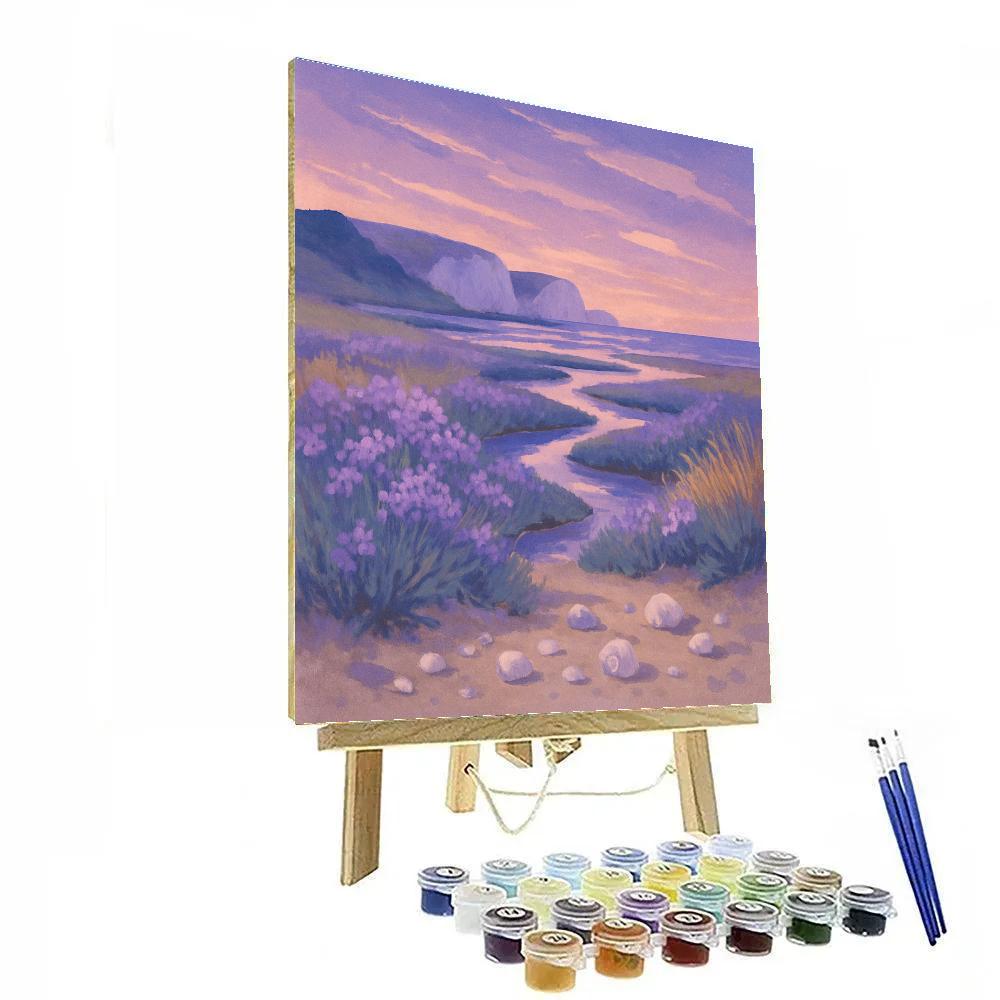 Lavender Dusk Over The Tidal Gardens Paint by numbers art