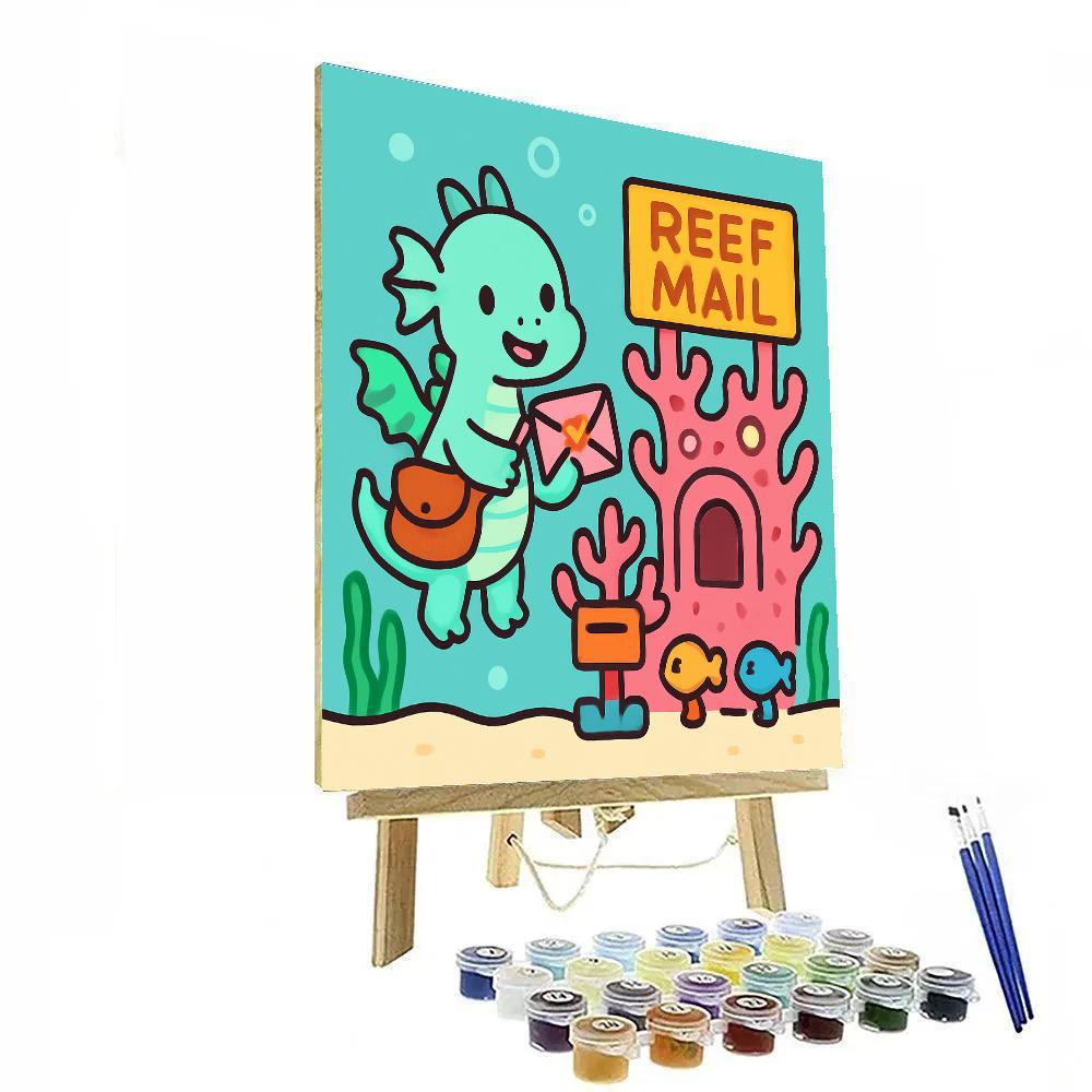 Coral Reef Post Office Run By Sea Dragons paint by number