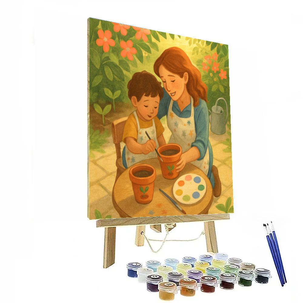 Garden Apron Art Lesson paint by color