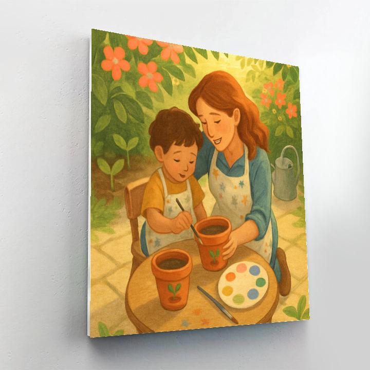 Garden Apron Art Lesson paint by color