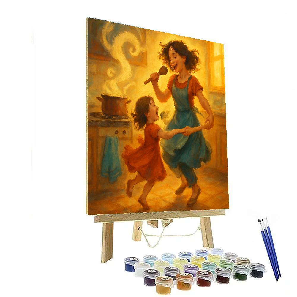 Kitchen Dance While Dinner Simmer Number painting