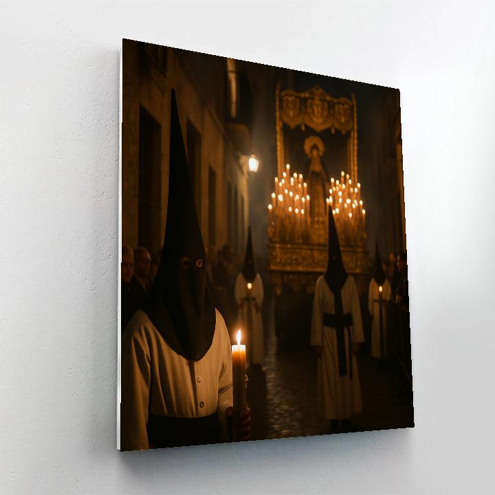 Semana Santa Procession Seville Night paint by numbers