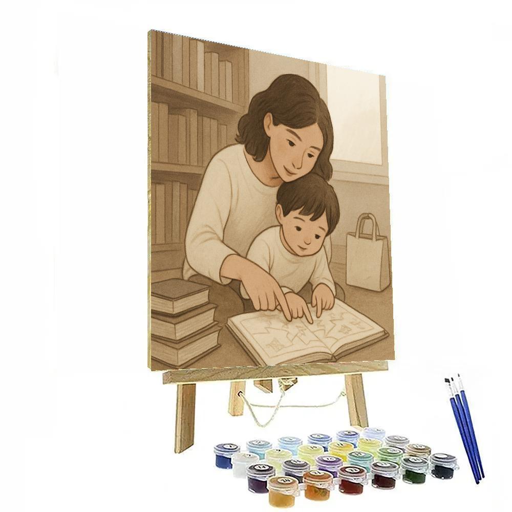 Library Corner Shared Story Map Paint by numbers kits