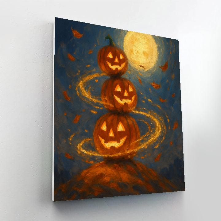 Harvest Moon Carousel Of Jack O Lanterns paint by number