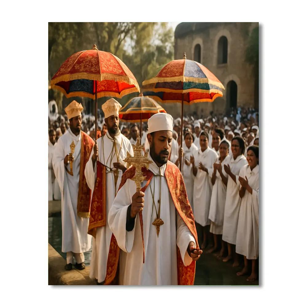 Timkat Epiphany Celebration Gondar Numbered painting kits