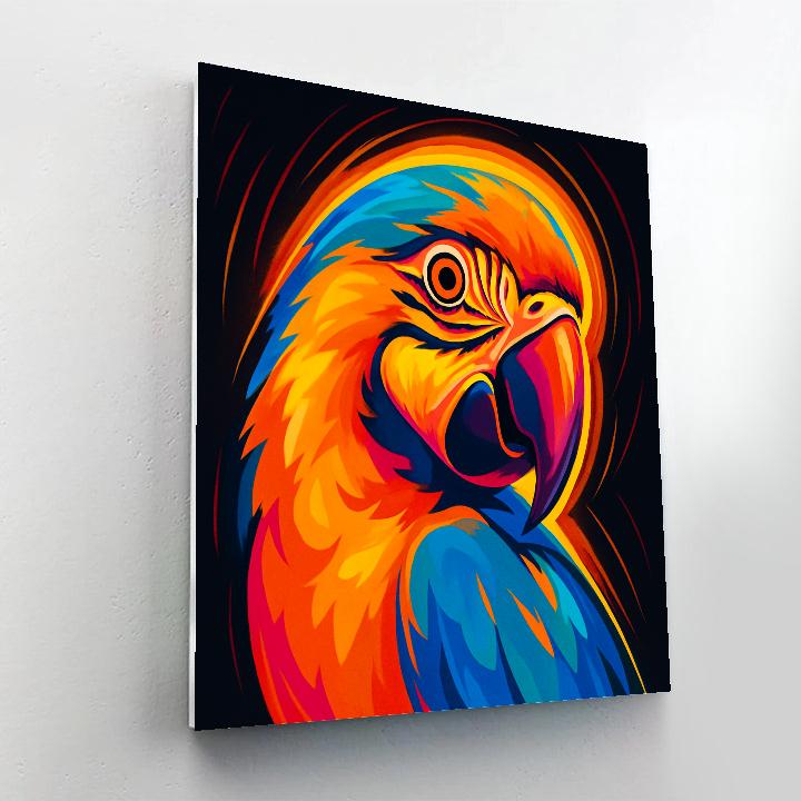 Solar Flare Macaw Close Up Numbered painting kits