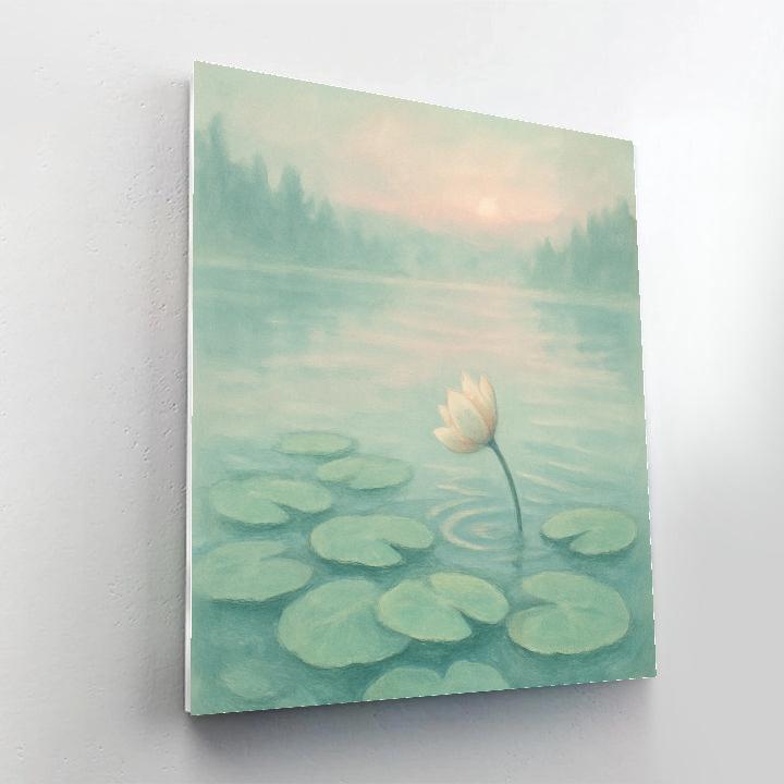 Misty Morning Lily Pad Whisper paint by number
