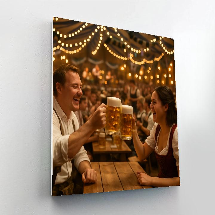 Oktoberfest Beer Tent Munich Evening Paint by numbers kits