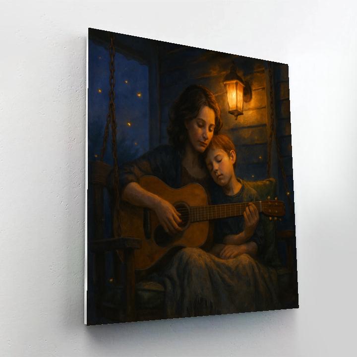 Evening Porch Guitar Lullaby Paint by numbers art