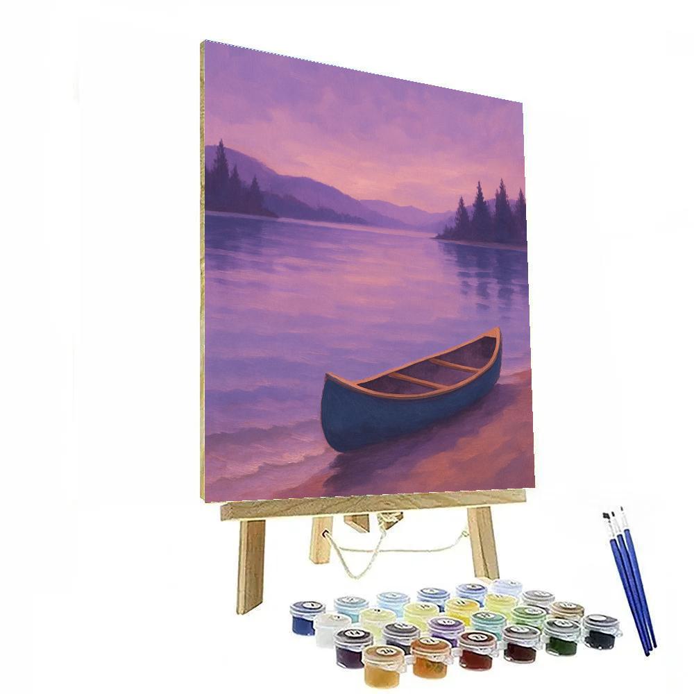 Lavender Twilight Canoe Silence Paint by numbers kits