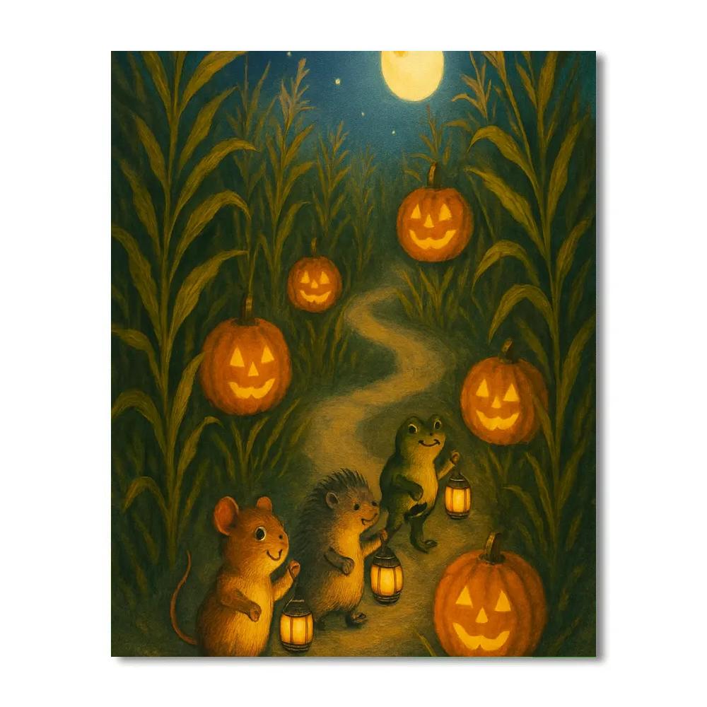 Moonpath Parade Through The Corn Maze Paint by numbers kits