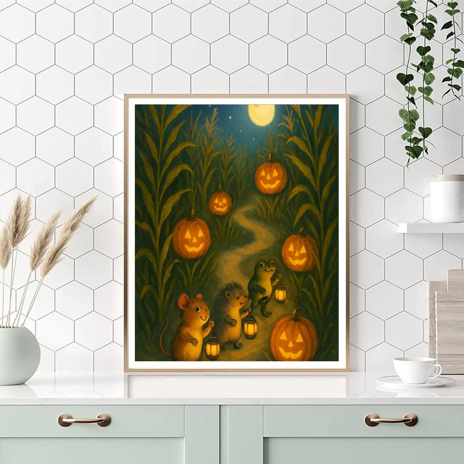 Moonpath Parade Through The Corn Maze Paint by numbers kits
