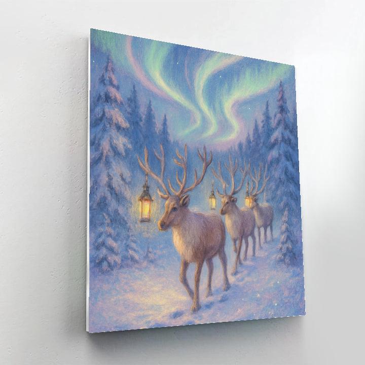 Aurora Reindeer Lantern Parade paint by color