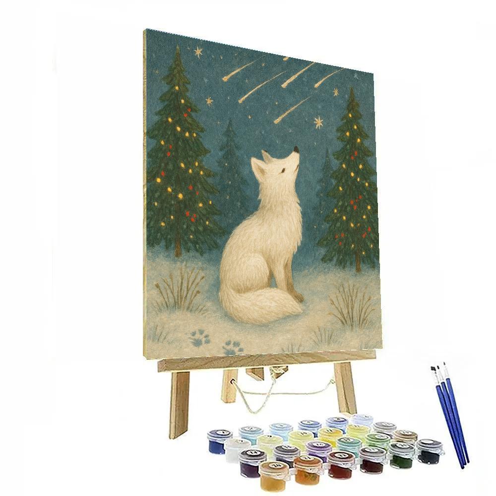 Frost Fox And The Shooting Star Trail Numbered painting kits