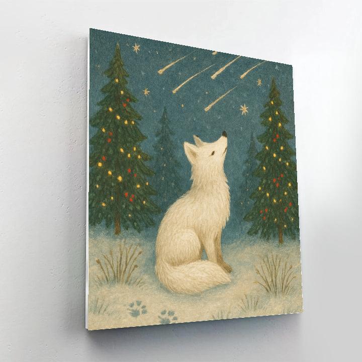Frost Fox And The Shooting Star Trail Numbered painting kits