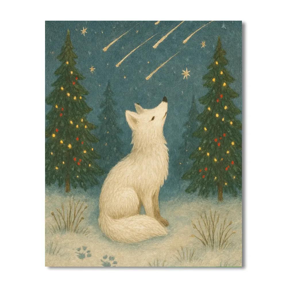 Frost Fox And The Shooting Star Trail Numbered painting kits