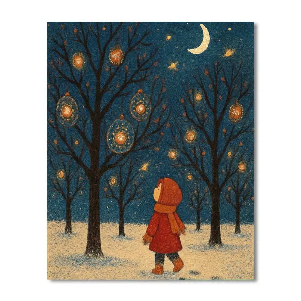 Christmas Fireflies In The Cosmic Orchard paint by color