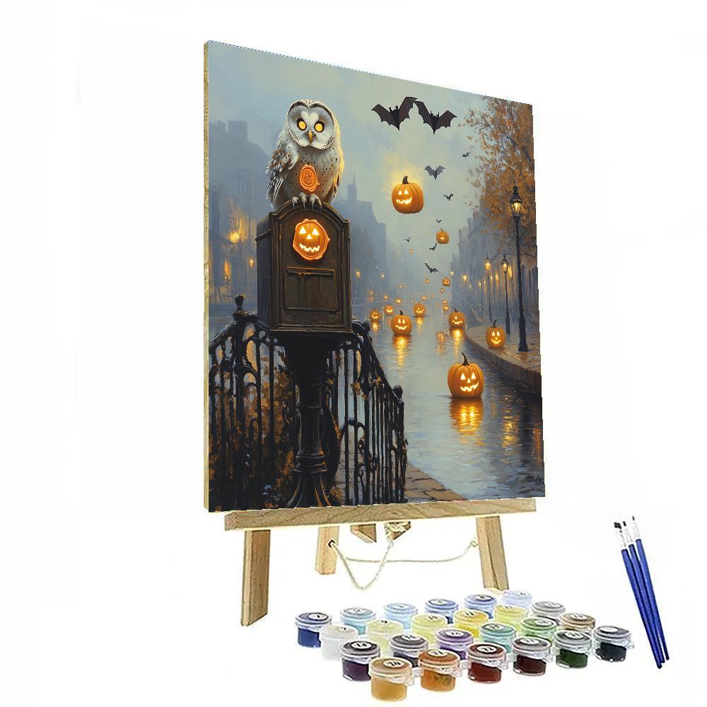 Midnight Mail For Haunted Owls paint by numbers