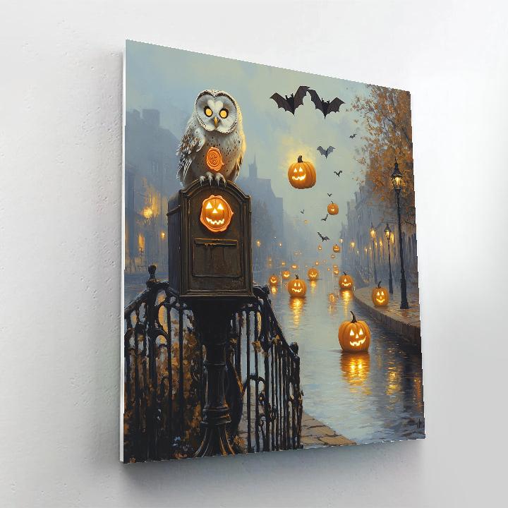 Midnight Mail For Haunted Owls paint by numbers