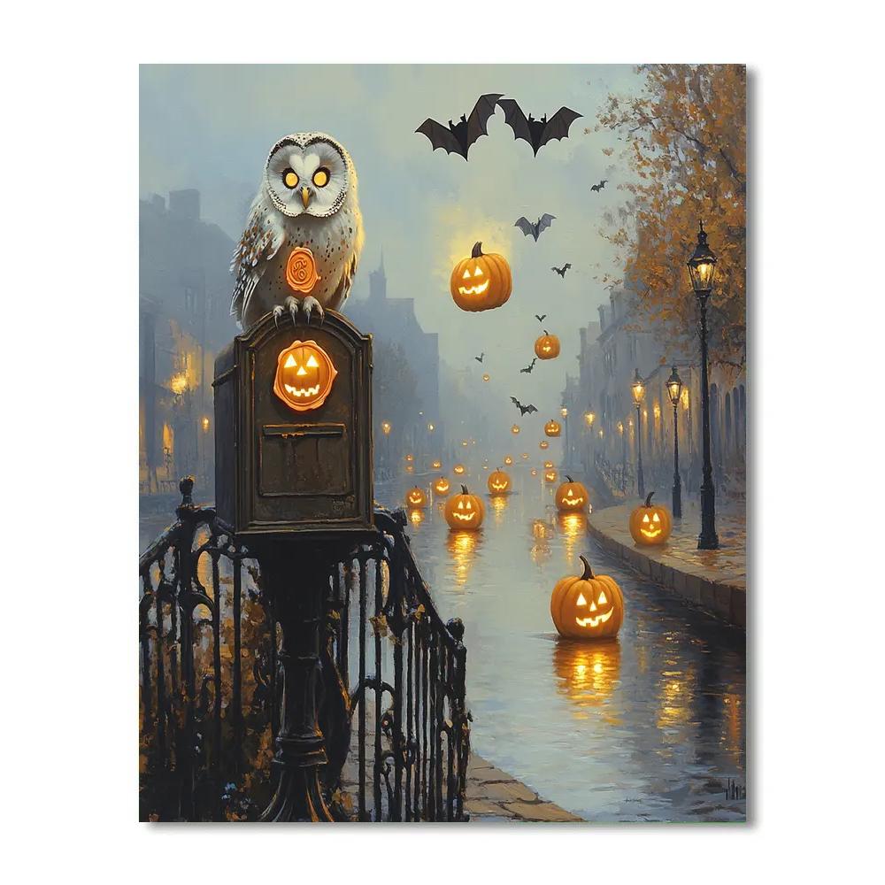 Midnight Mail For Haunted Owls paint by numbers