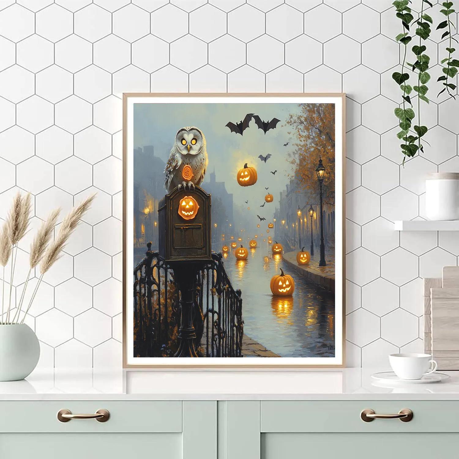 Midnight Mail For Haunted Owls paint by numbers