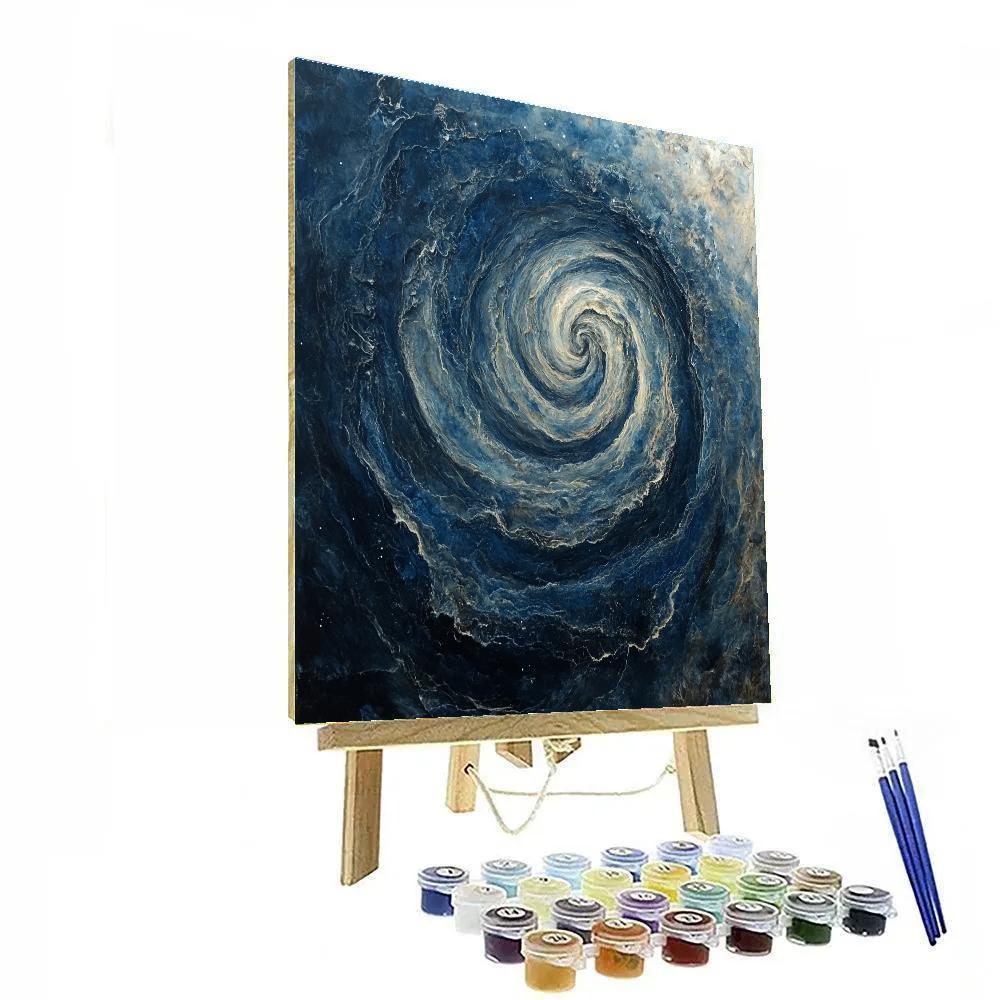 Michelangelo Inspired Serpentine Nebula Vortex paint by numbers