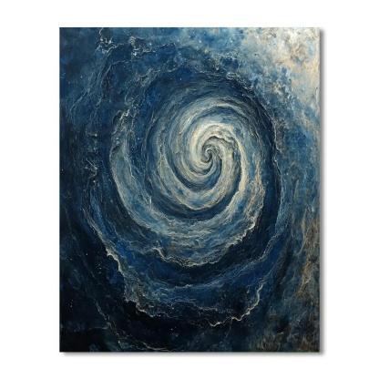 Michelangelo Inspired Serpentine Nebula Vortex paint by numbers