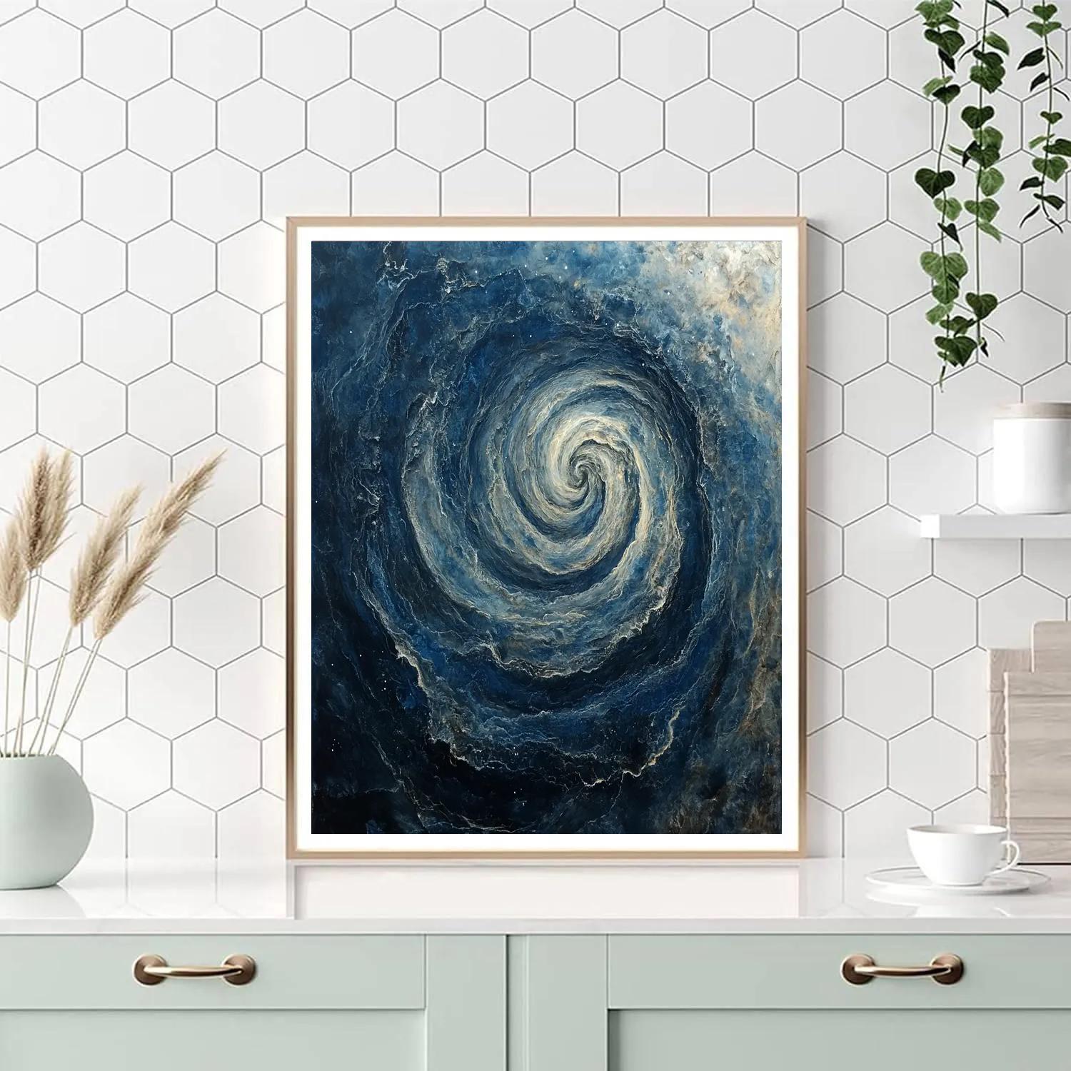 Michelangelo Inspired Serpentine Nebula Vortex paint by numbers