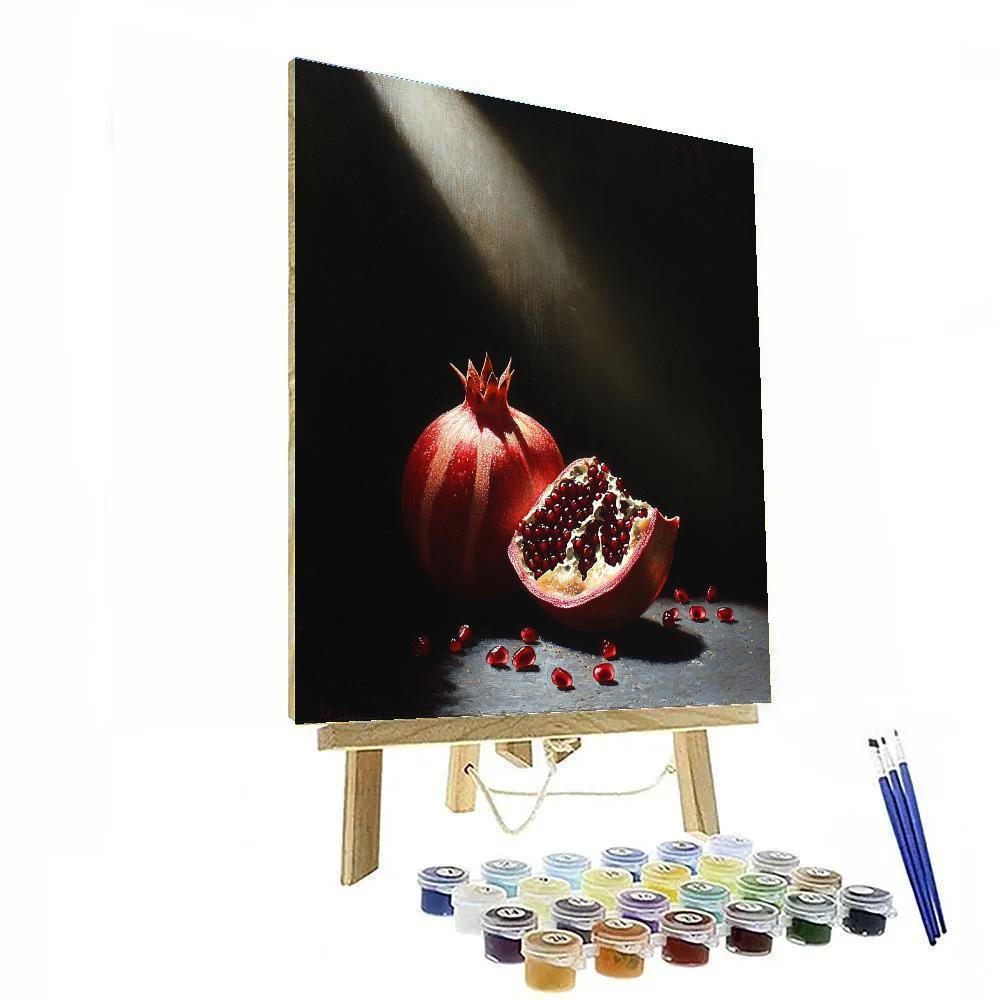 Caravaggio Inspired Eclipse Pomegranate Number painting
