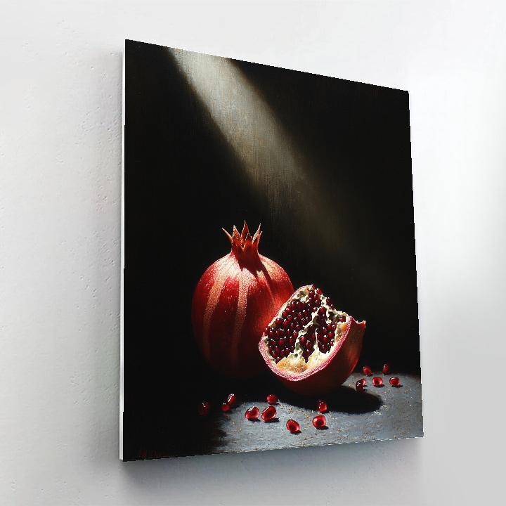 Caravaggio Inspired Eclipse Pomegranate Number painting