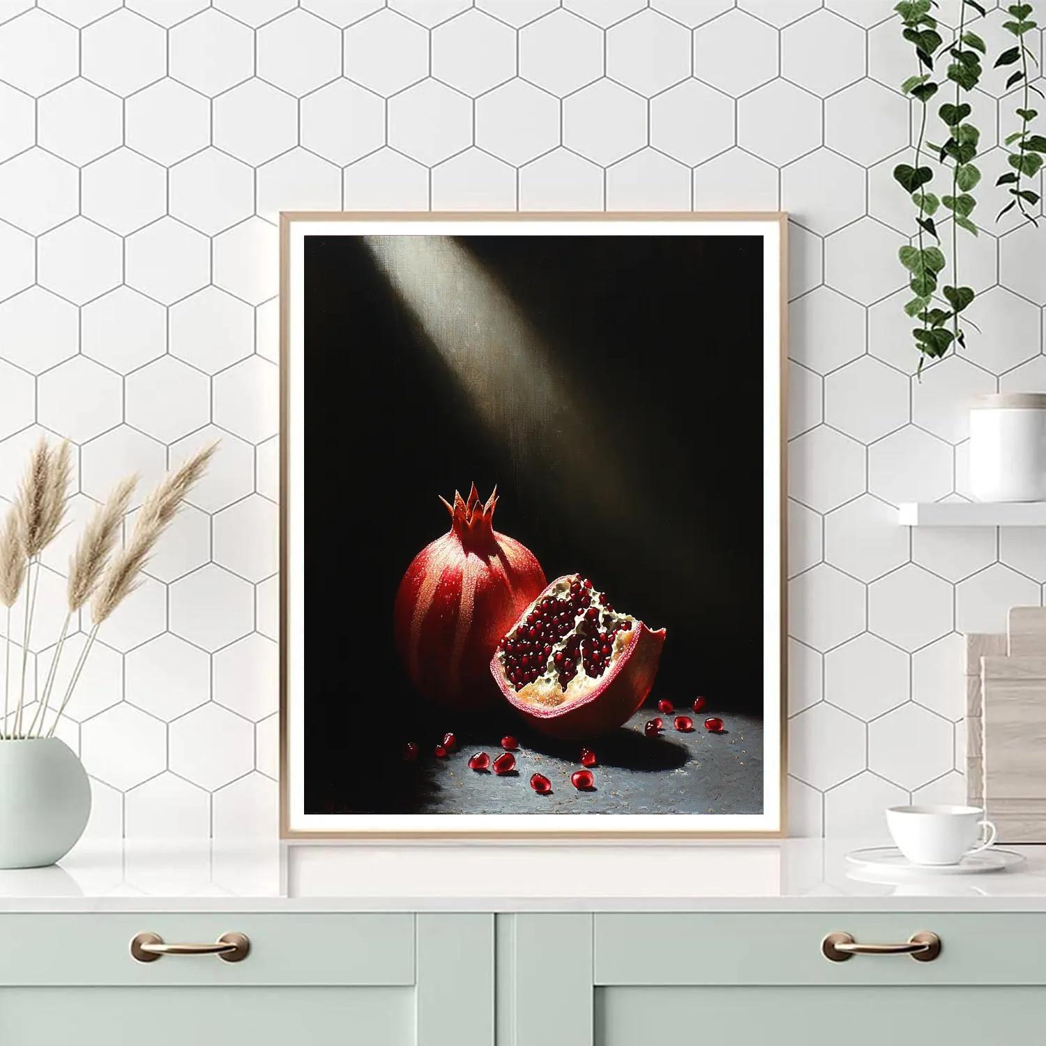 Caravaggio Inspired Eclipse Pomegranate Number painting