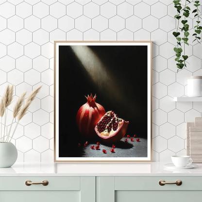 Caravaggio Inspired Eclipse Pomegranate Number painting
