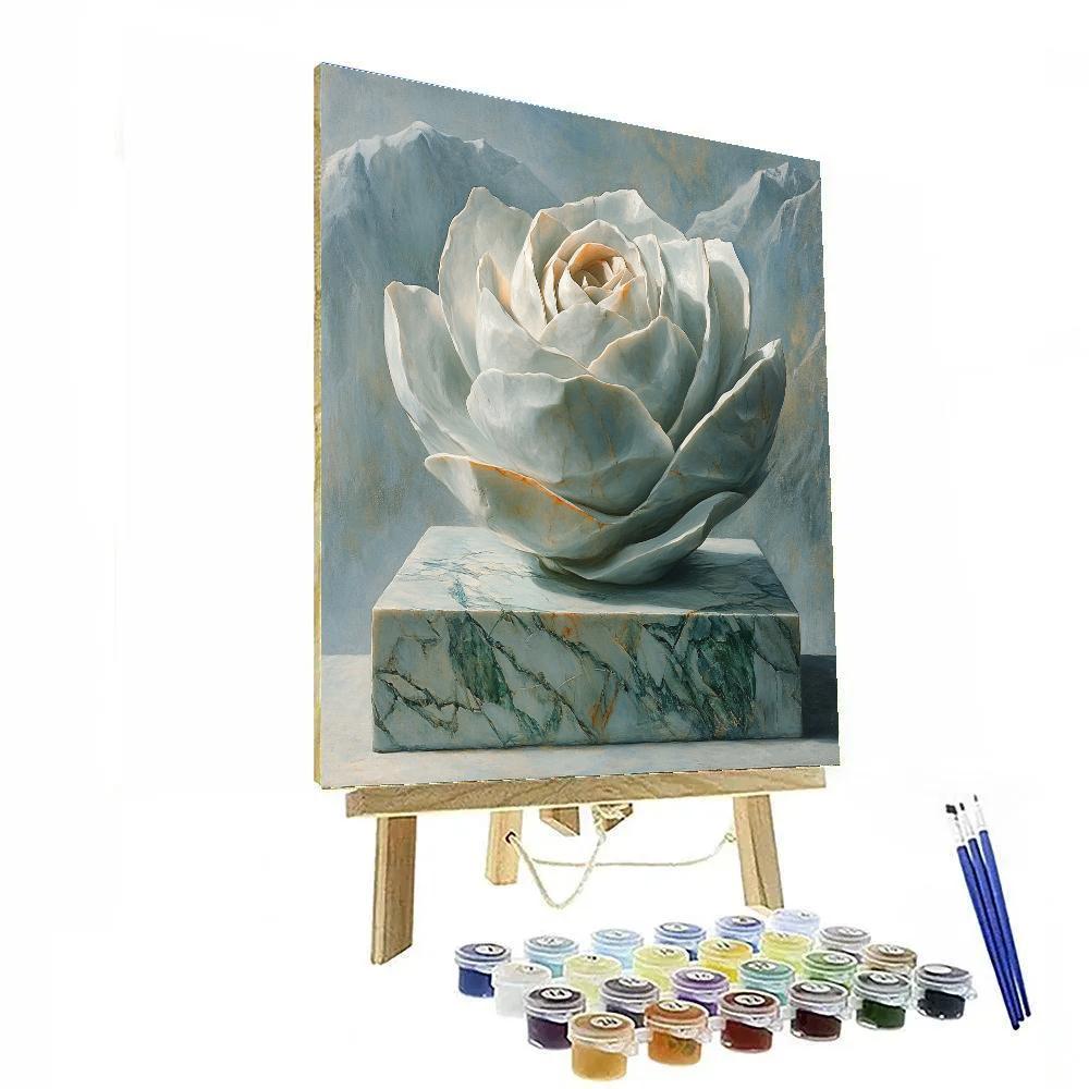 Michelangelo Inspired Alpine Glacier Rose paint by color