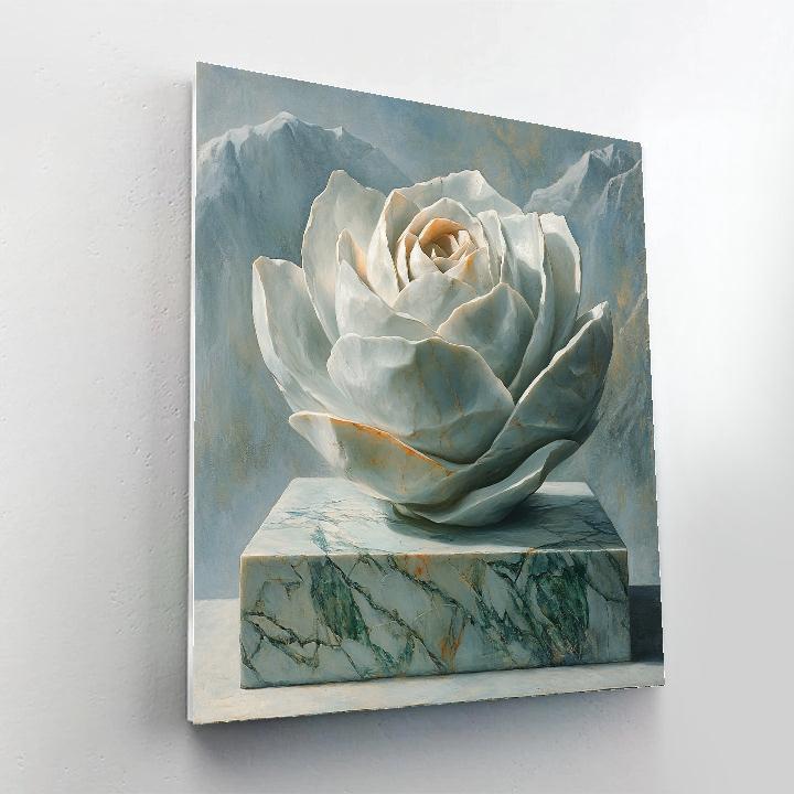 Michelangelo Inspired Alpine Glacier Rose paint by color