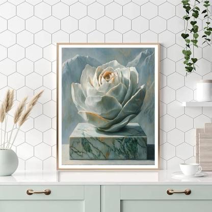 Michelangelo Inspired Alpine Glacier Rose paint by color