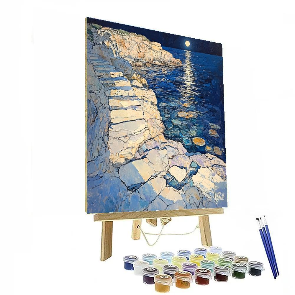 Edgar Degas Inspired Fossil Reef In Moonlit Tides Paint by numbers kits
