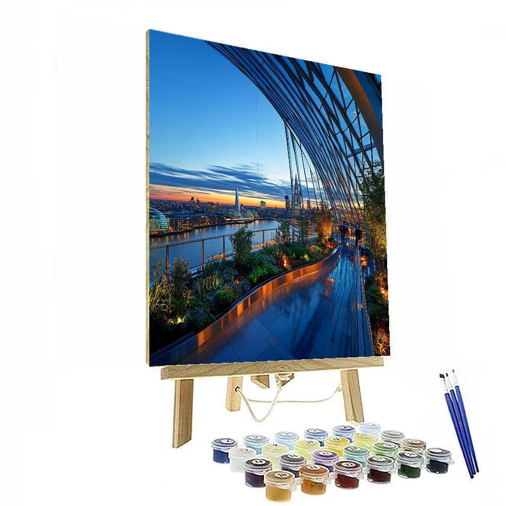 Sky Garden Overlook At Dusk - London, United Kingdom Paint by numbers art