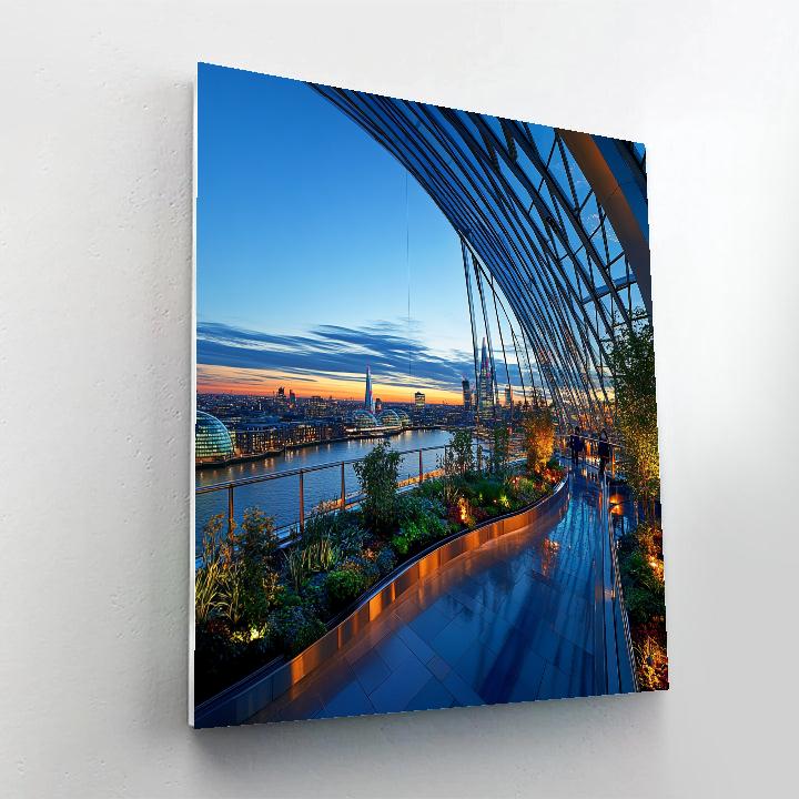 Sky Garden Overlook At Dusk - London, United Kingdom Paint by numbers art
