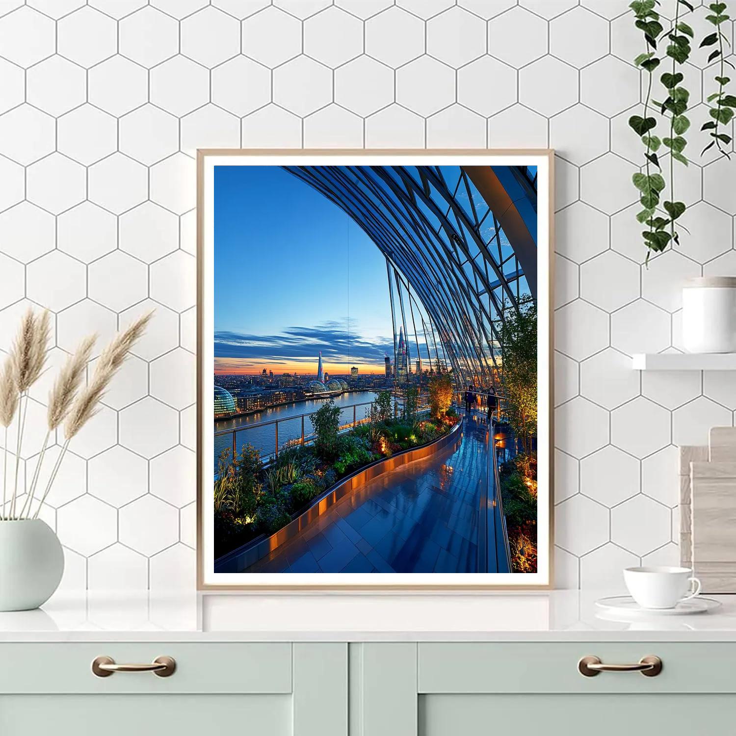 Sky Garden Overlook At Dusk - London, United Kingdom Paint by numbers art