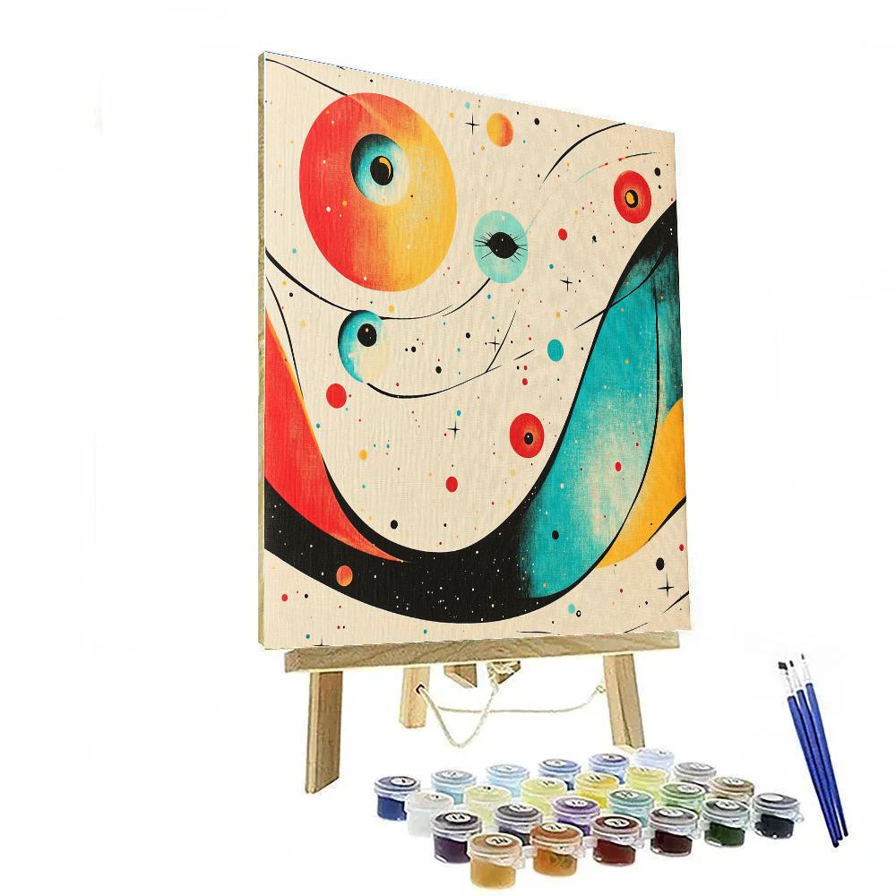 Joan Miró Inspired Synesthetic Nebula Glyphs Painting by numbers kit