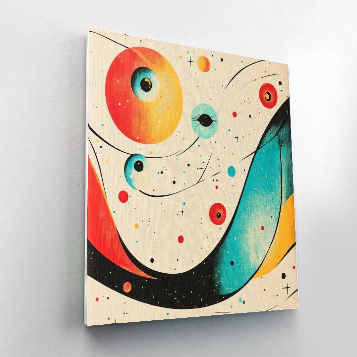 Joan Miró Inspired Synesthetic Nebula Glyphs Painting by numbers kit
