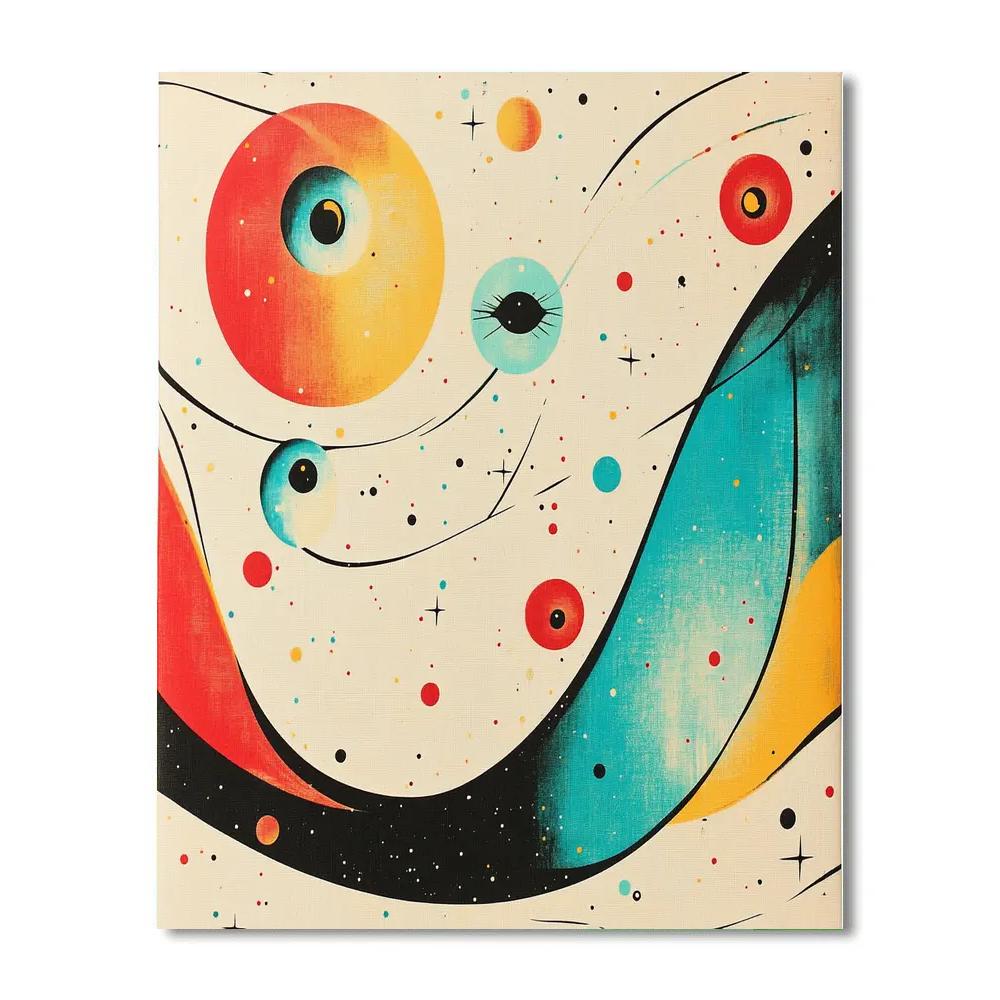 Joan Miró Inspired Synesthetic Nebula Glyphs Painting by numbers kit