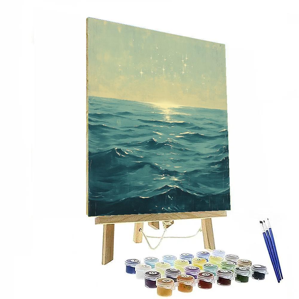 Leonardo Da Vinci Inspired Oceanic Constellation Tides Paint by numbers art
